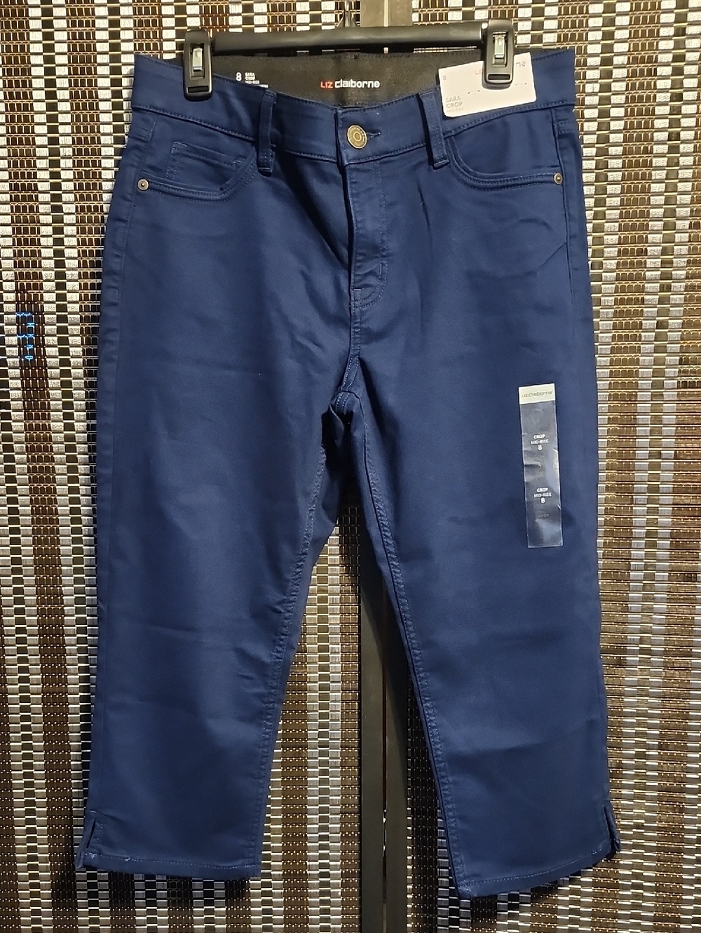 Liz Claiborne Mid-rise Capris Dark Navy Sz 8